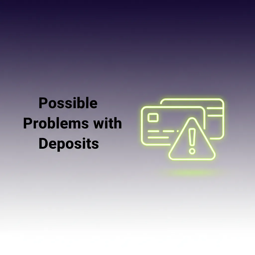 Possible deposit issues: bank decline, UK credit card ban, KYC holds, deposit limits, wrong USDT network (ERC20 only).