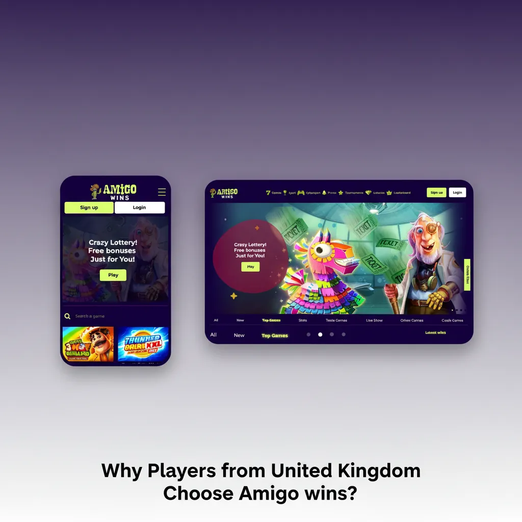 Amigo Wins UK: GBP payments, top slots, fair play tools, fast withdrawals, mobile-first, 24/7 English support