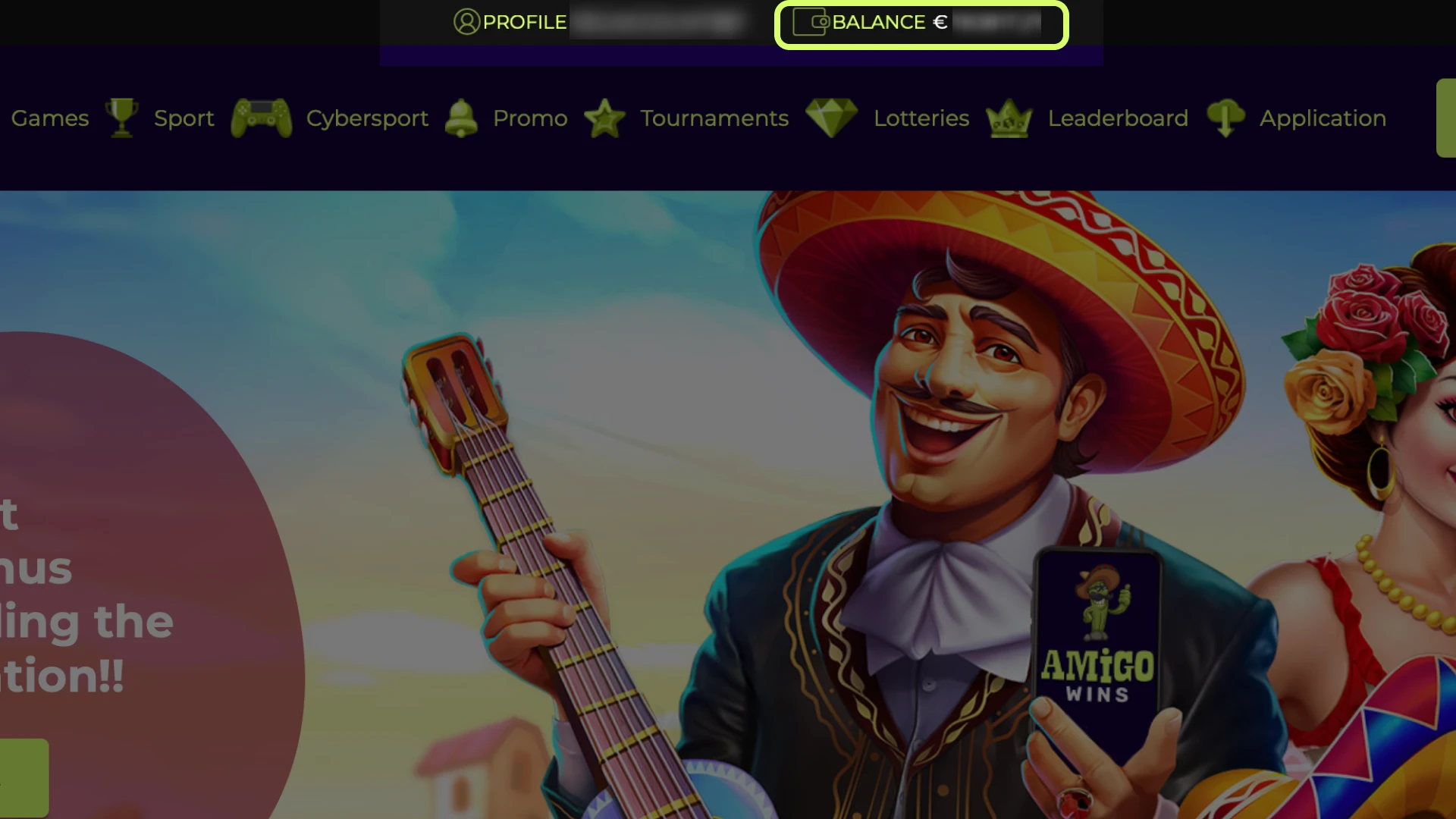 Check your Amigo wins balance, funds usually appear instantly.